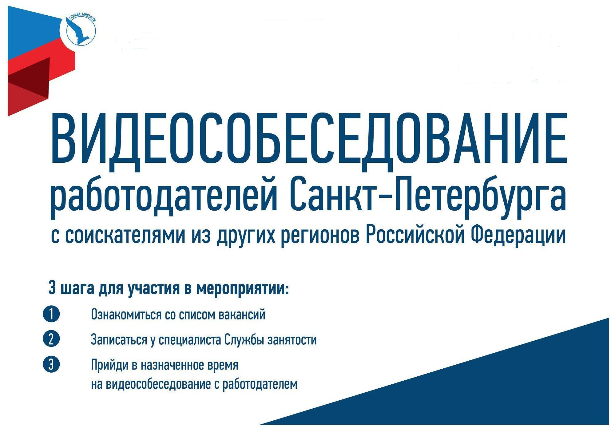 Видеособеседования с работодателями Санкт-Петербурга.